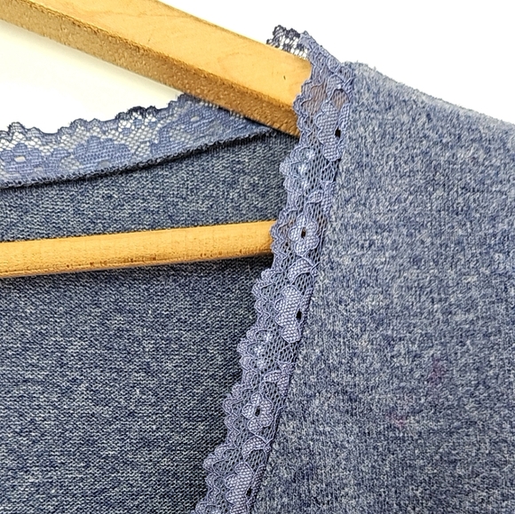 Forever 21 | Lace Trim Soft Long Sleeve Wrap Shirt | Size Small - Picture 6 of 12